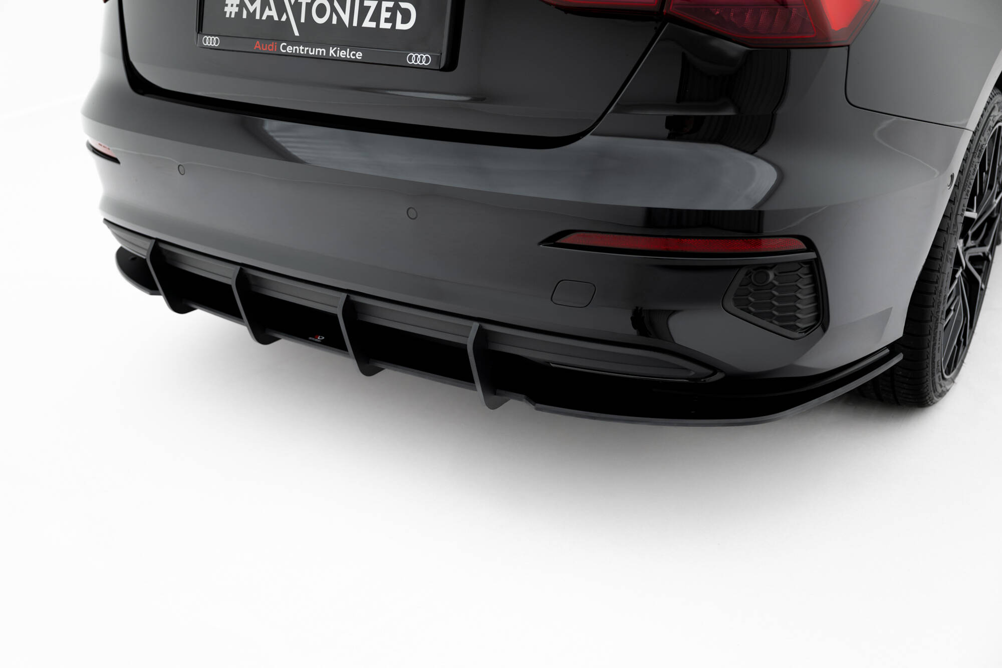 Street Pro Achter Diffuser Audi A3 Sedan 8Y Maxton Glanzend zwart