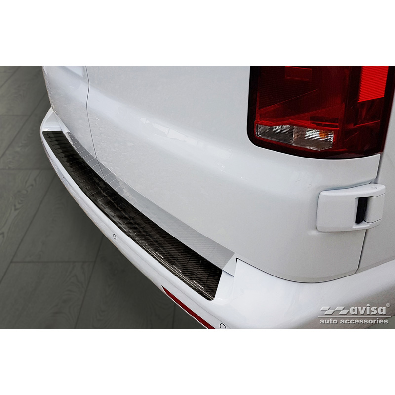 Echt 3D Carbon Achterbumperprotector  Volkswagen transporter T5 2003-2015 & T6 2015-2010 & T6.1 2020-2022 'Ribs'