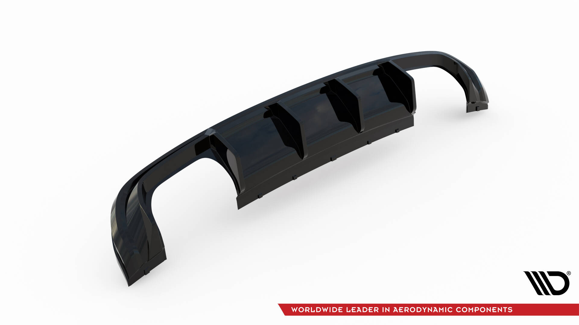 Achter Diffuser Audi S3 Sportback 8V Maxton Glanzend zwart