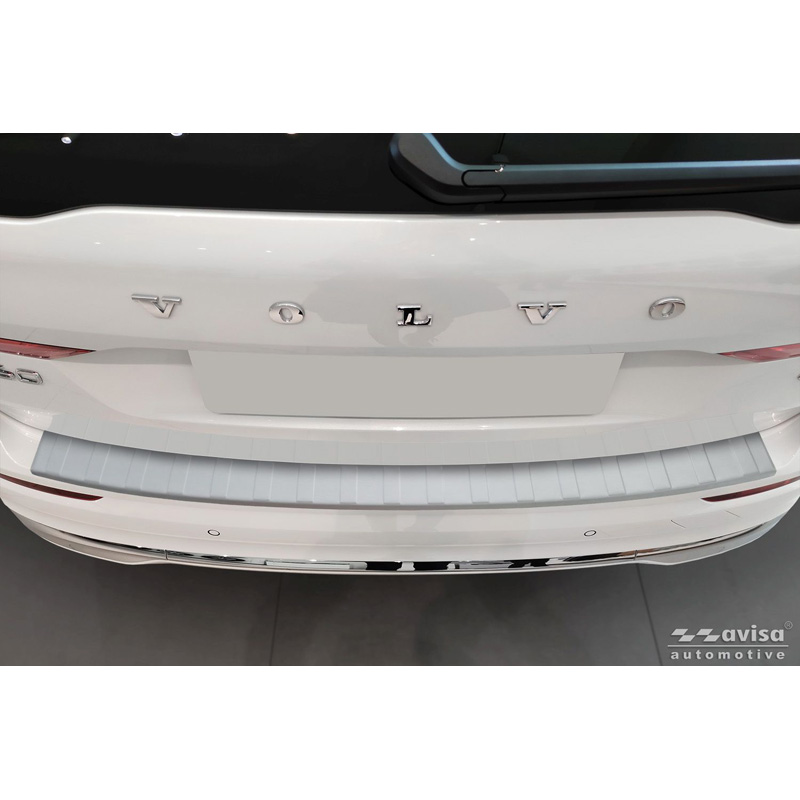 Avisa RVS gepoedercoate Achterbumperprotector  Volvo XC60 II 2017-2021 & FL 2021- incl. R-Design 'Soft Silver'