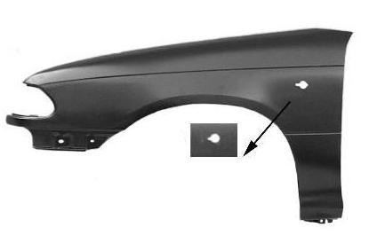 spatbord, met zijknipperlichtgat, rechts,-09/1994 Opel Astra F,