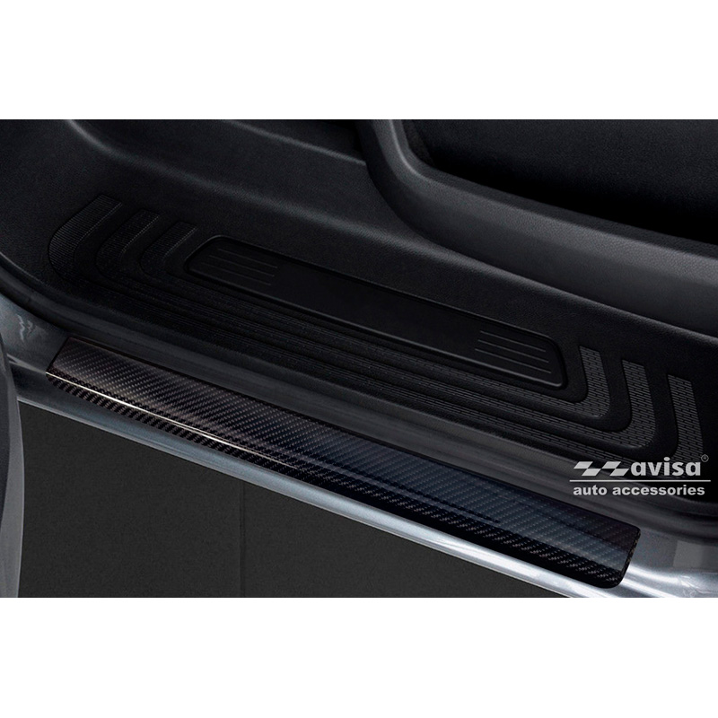 3D Zwart Carbon Instaplijsten  Mercedes Vito & V-Klasse 2014-2019 & Facelift 2019- 2-delig