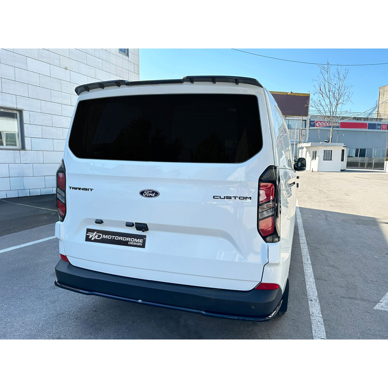 Motordrome Dakspoiler V.3  Ford Transit Custom (V710) 2023- & Volkswagen Transporter T7 2024- (met achterklep) (PU)