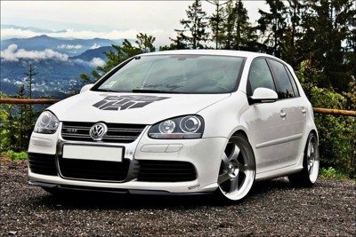 Voorbumperlip VW Golf 5 R32 Cupra Glans Zwart