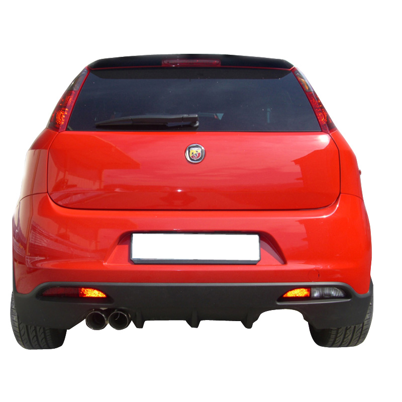 100% RVS Sportuitlaat  Fiat Grande Punto 1.4 Turbo Abarth 2006- 2x80mm