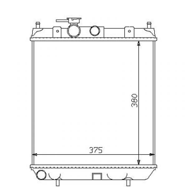 Radiator MICRA K11 92-03 375x360 1.1