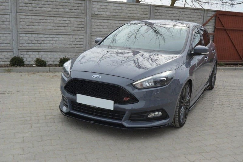 Voorspoiler Ford Focus ST Mk3 FL V.2 Glanzend Zwart
