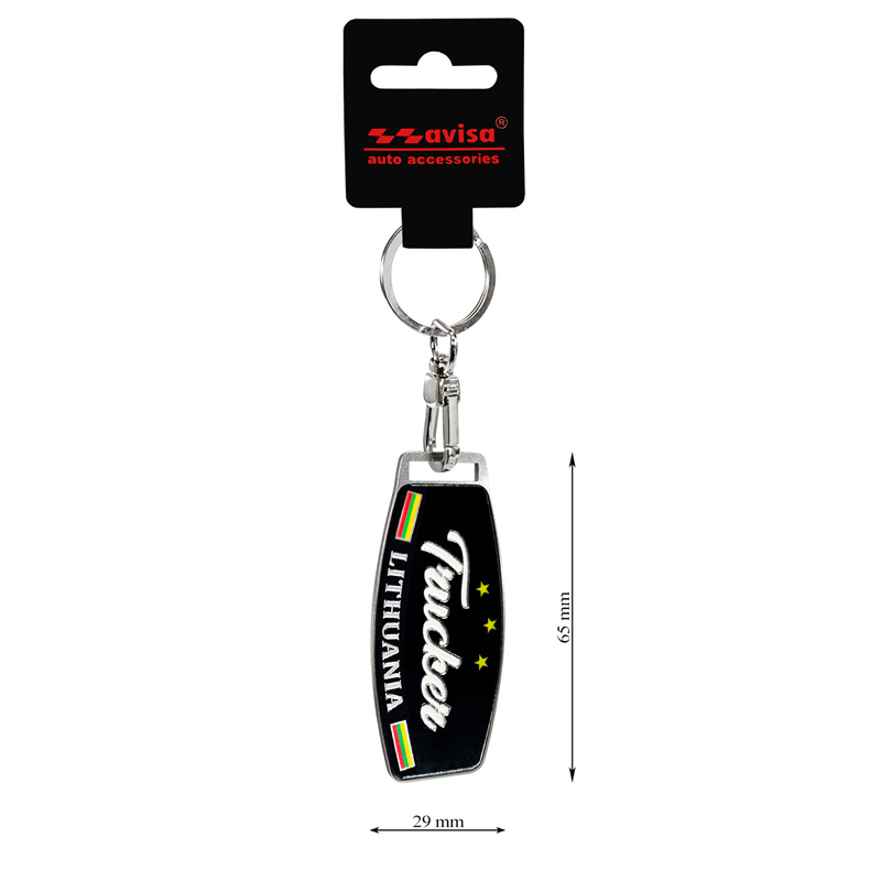RVS sleutelhanger - Trucker/Lithuania