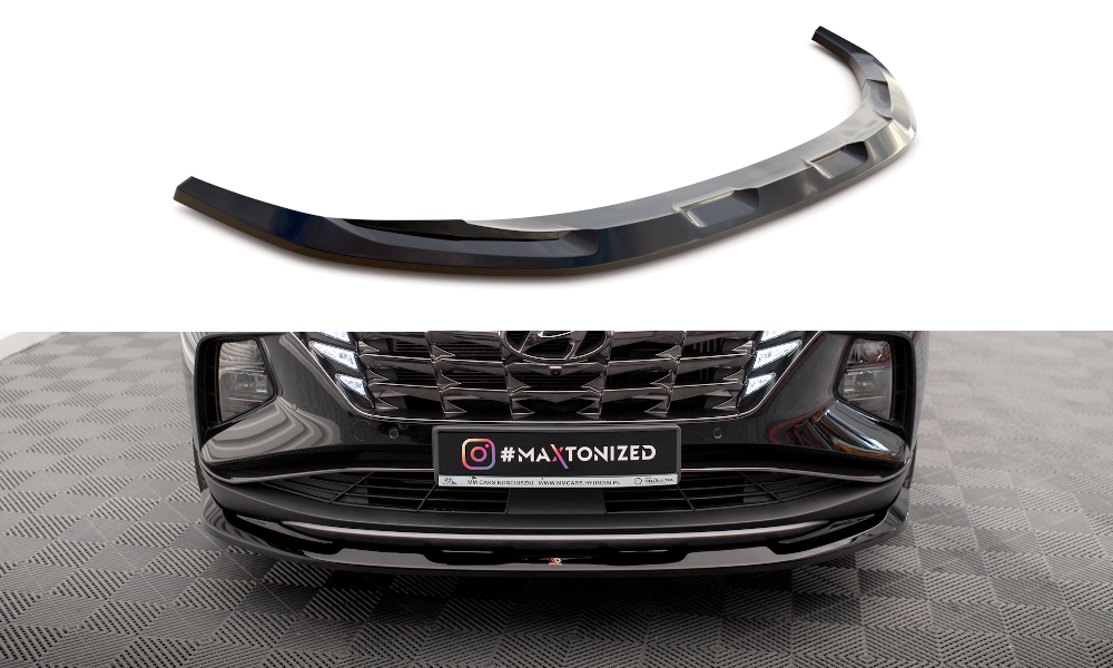 Voorspoiler V.1 Hyundai Tucson Mk4 2020 -  Maxton Glans Zwart