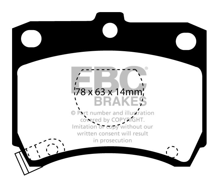 EBC Brakes MAZDA 121 1.3 (DA) 88-91 Remblokken voorzijde