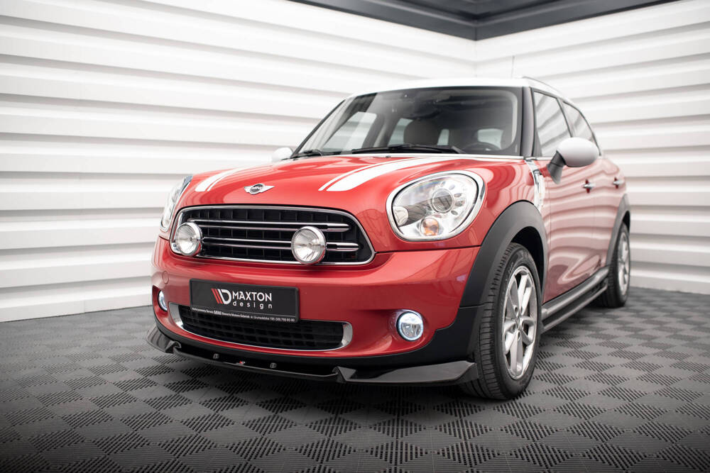 Voorspoiler Mini Cooper Countryman R60 FL 2014 - 2017 Maxton Glans Zwart