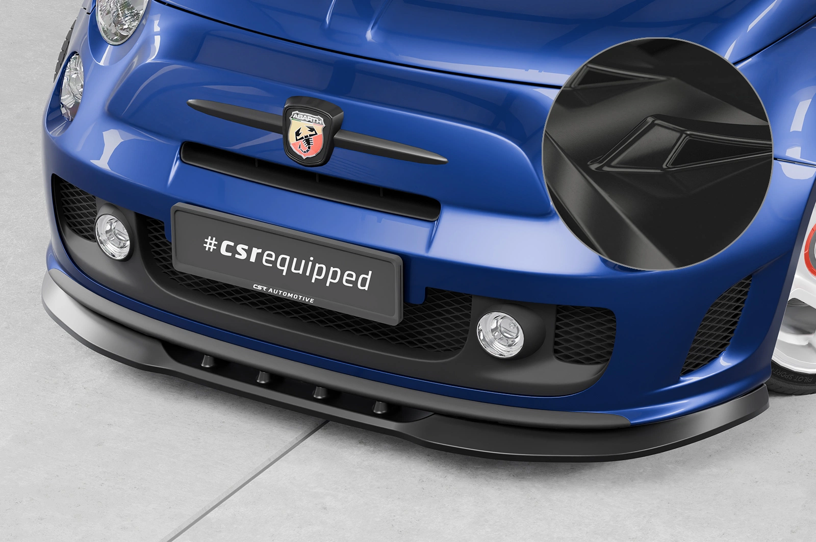 Voorspoiler Fiat 500 Abarth 595 – CSR Automotive – Glans Zwart