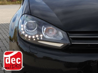 Headlights VW Golf VI Devil Eyes Dlite LED black