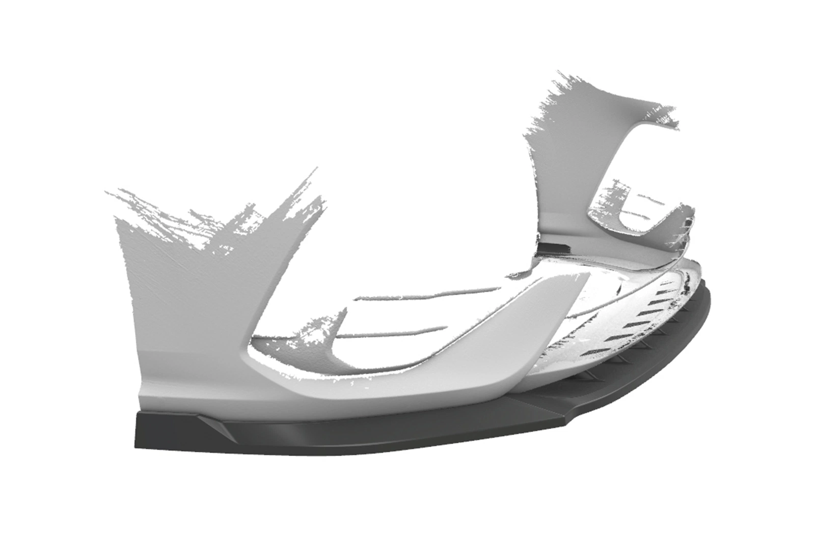 Voorspoiler VW Golf 8 (CD) R glans zwart