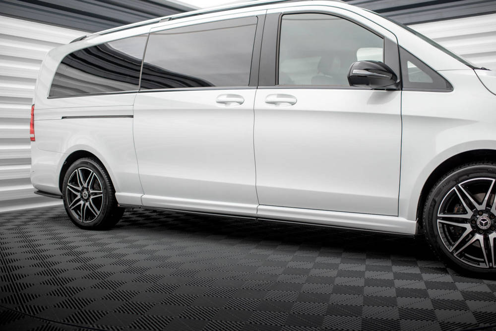 Zijskirts Mercedes-Benz V-Class Extra Long AMG-Line W447 Facelift 2019 - Maxton Glans Zwart