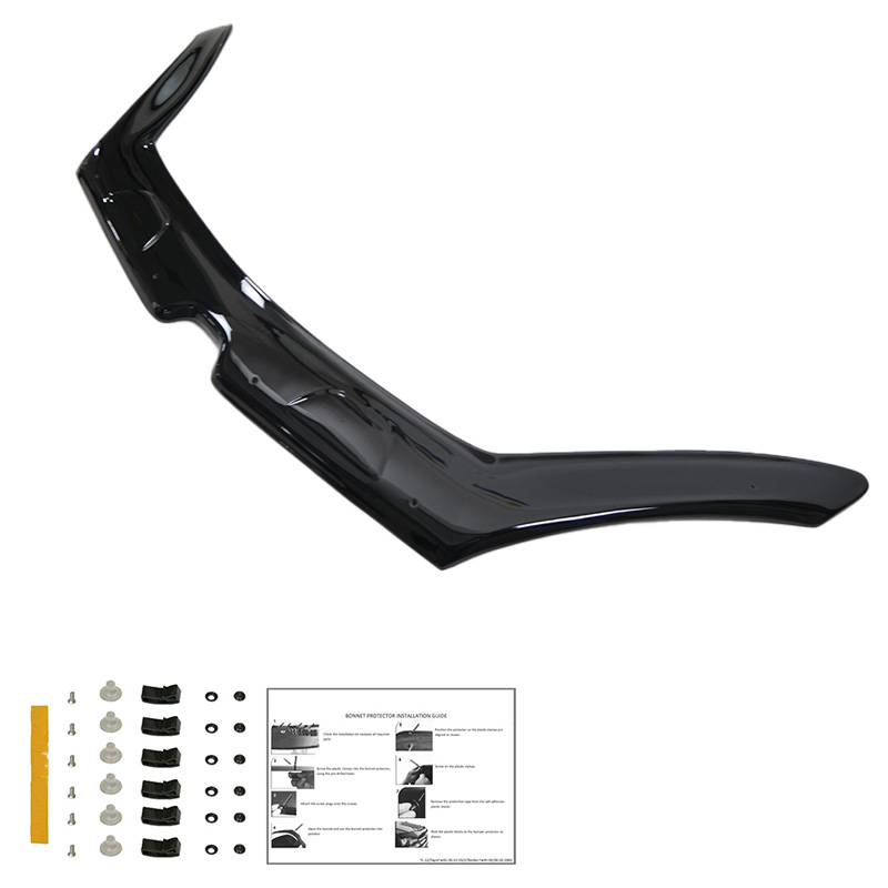 Motorkapbeschermer (steenslagcover)  Renault Kangoo 2e Gen. Facelift 2014-2019 - Glanzend zwart