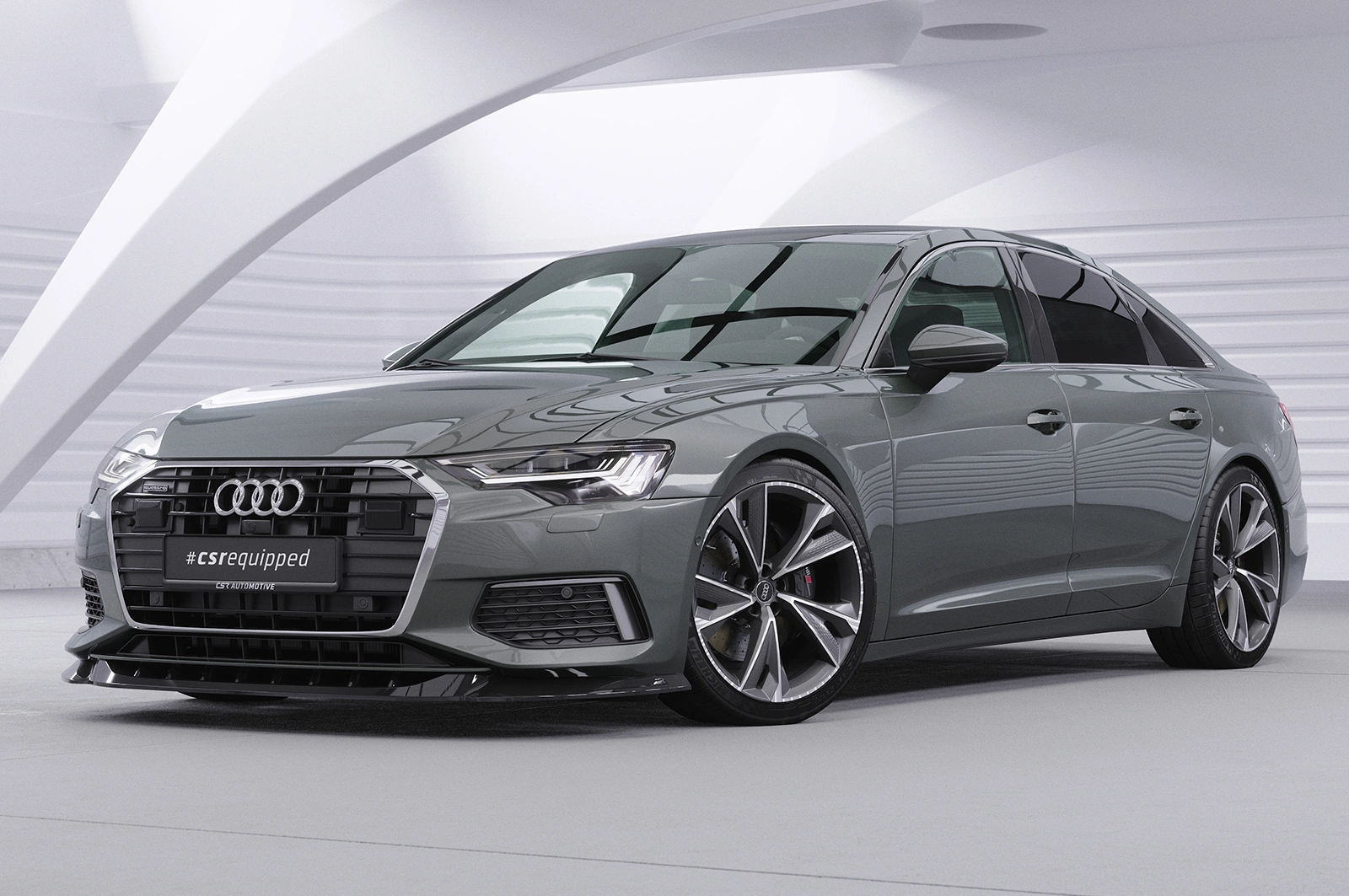 Voorspoiler Audi A6 C8 Glans Zwart van CSR Automotive (2018-2023)
