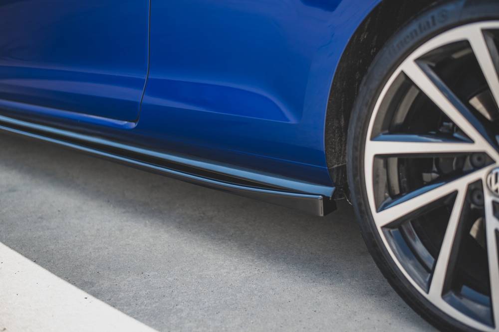 Zijskirts V.4 VW Golf R & R-Line FL Maxton Glans Zwart