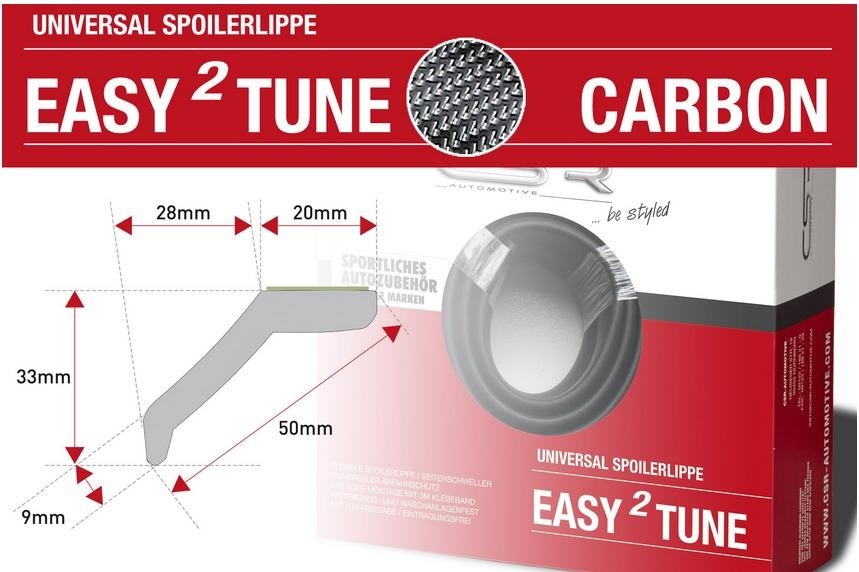 Easy 2 Tune Onder / Spoiler Lip Carbon Universeel