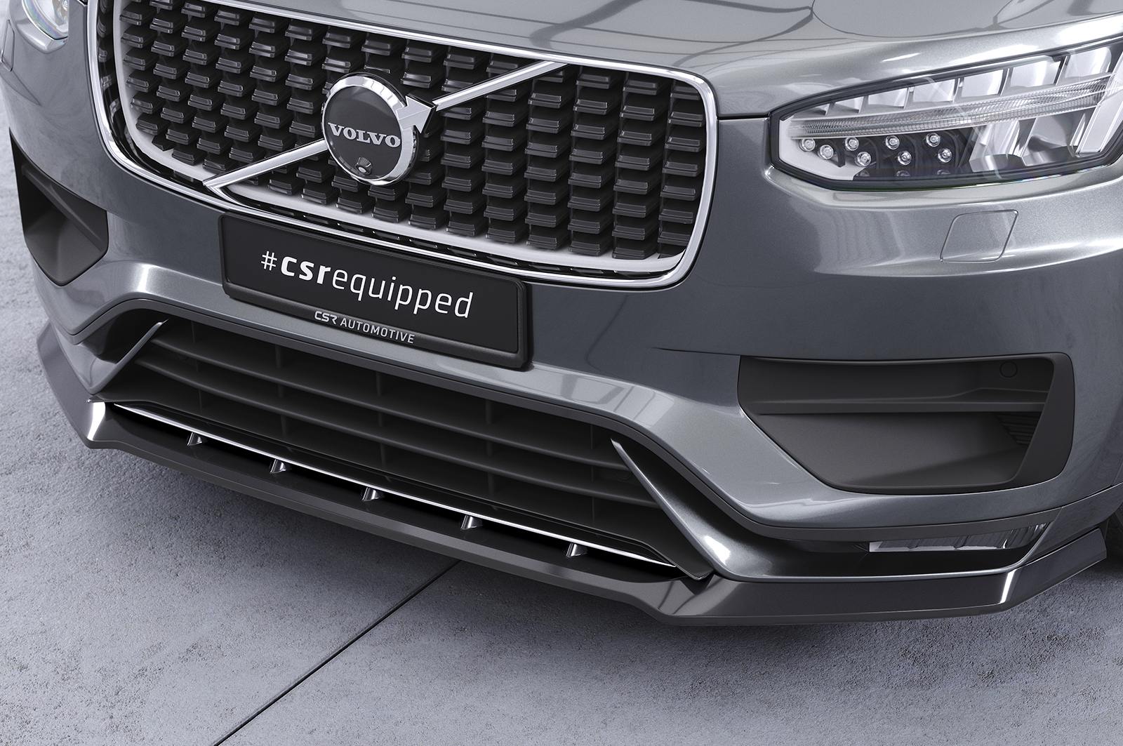 Voorspoiler Volvo XC90 2019- CSR Glans Zwart