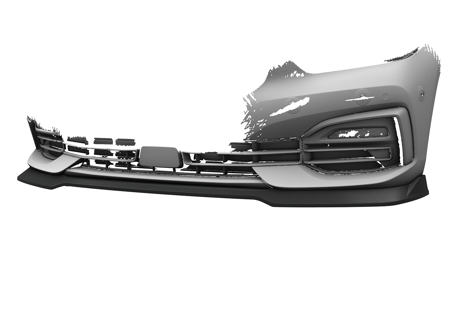 Voorspoiler BMW 1er F40 glans zwart