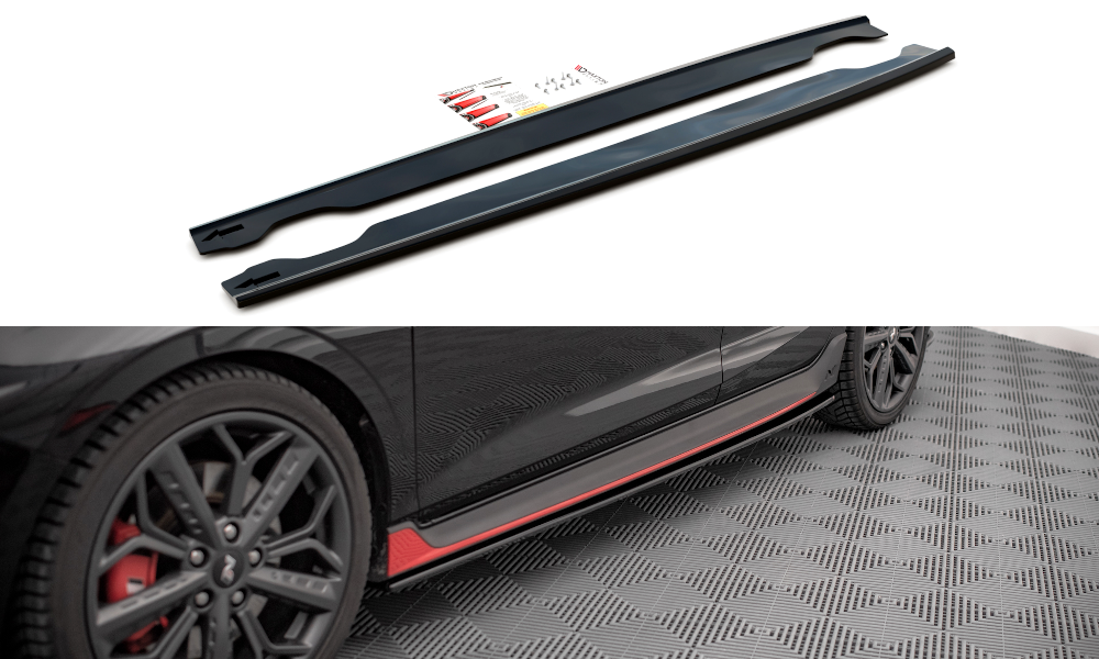 Zijskirts Hyundai I20 N Mk3 Glans Zwart