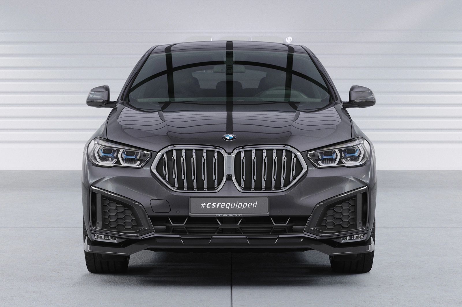 Voorspoiler BMW X6 (G06) Basis glans zwart