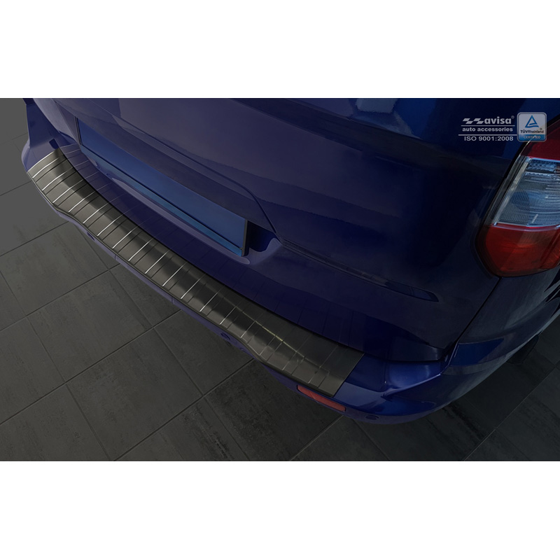 Zwart RVS Achterbumperprotector  Ford Tourneo Courier/Transit Courier 2014- 'Ribs'
