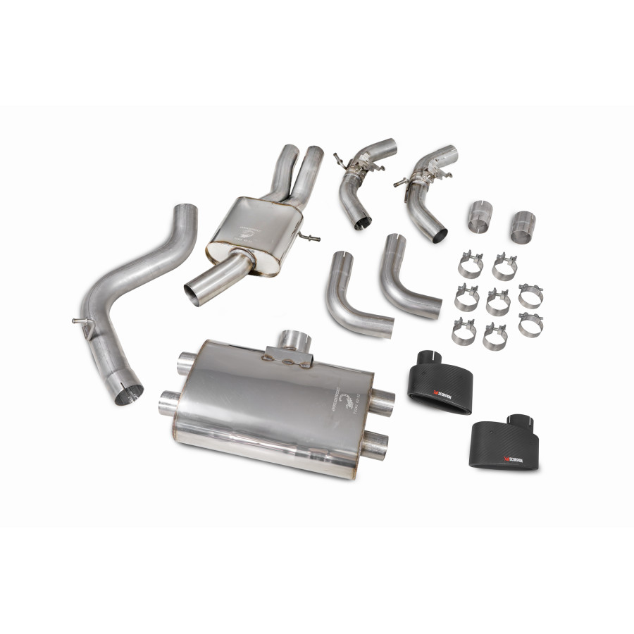 Audi RS3 8V Saloon / Sedan 17 - 18 Non-GPF Model Non-resonated cat/gpf-back system with valves