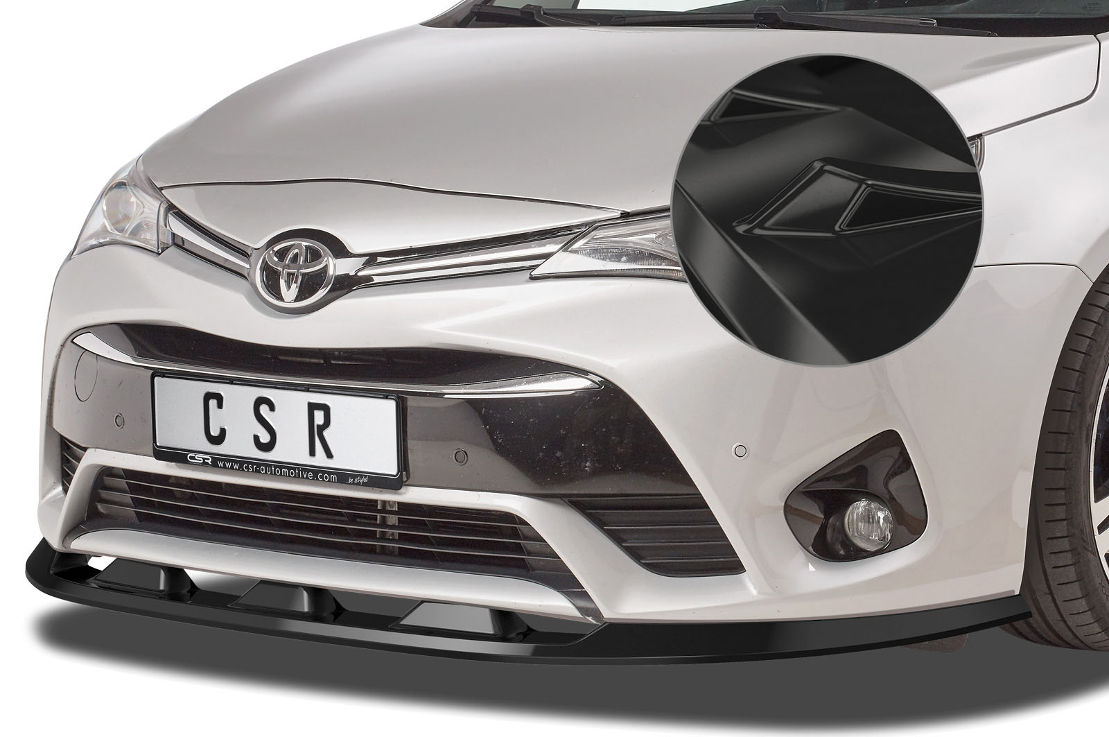 Voorspoiler Toyota Avensis (T27) glans zwart – 2015–2018