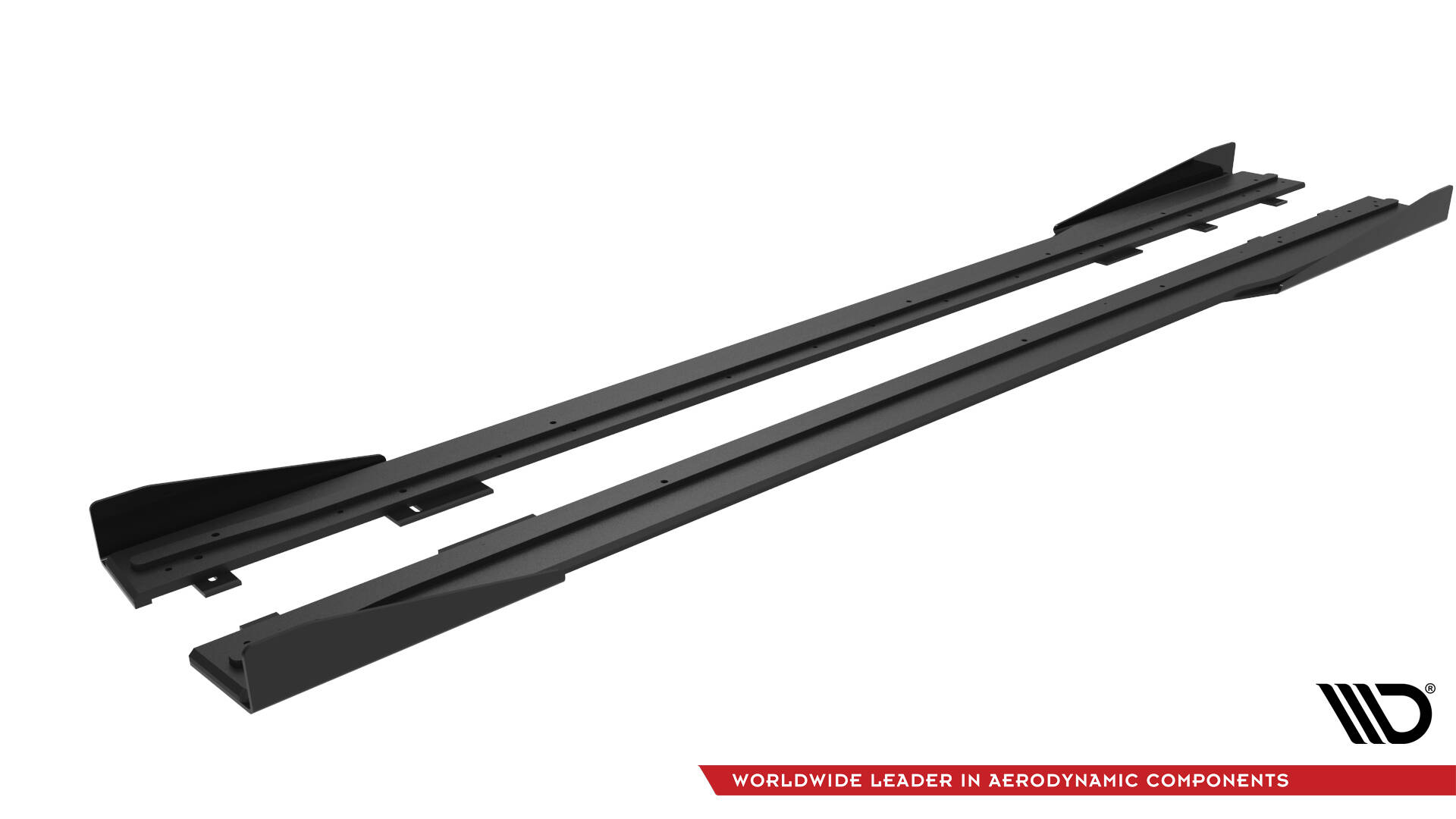 Street Pro Zijskirts + Flaps Ford Mustang GT MK7 Maxton Glanzend zwart