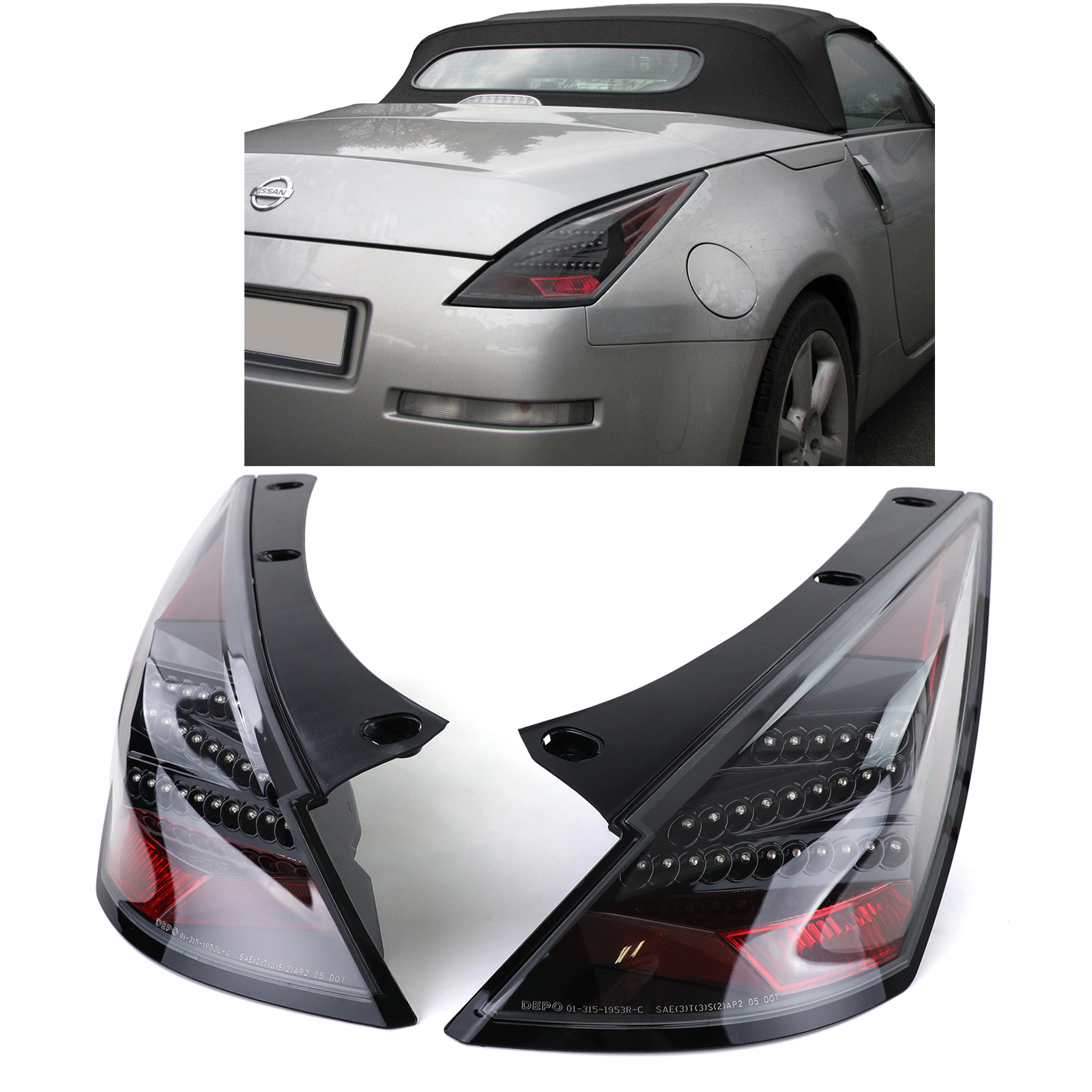 Luces traseras Nissan 350Z negro