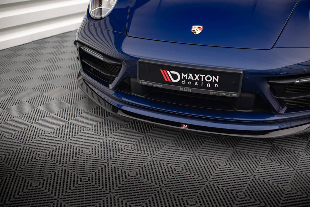 Voorspoiler V.2 Porsche 911 Carrera 992 Aero Pack Maxton Glans Zwart