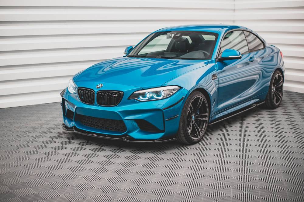 Voorspoiler V.3 BMW M2 F87 Maxton Glans Zwart