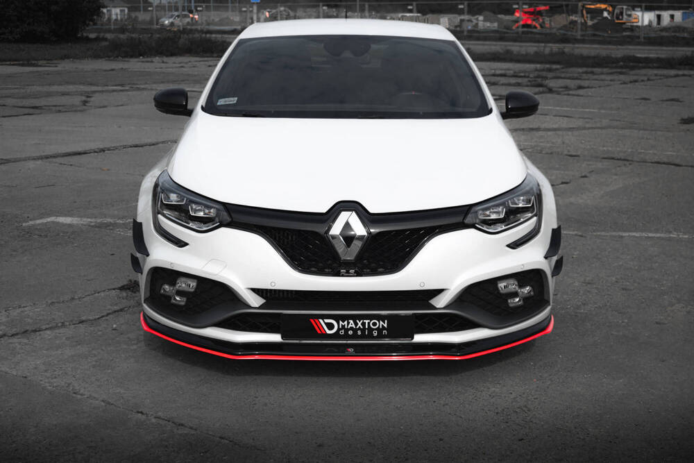 Voorspoiler Renault Megane RS 4 Maxton Glans Zwart / Rood