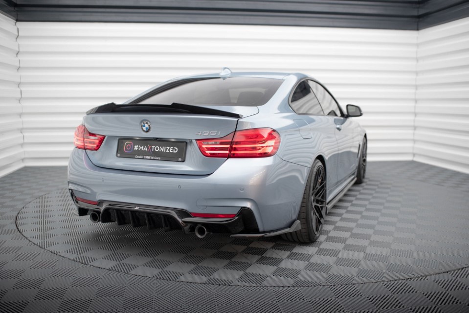 Achter zij splitters BMW 4 Serie F32 M-Pack Glanzend Zwart V.5