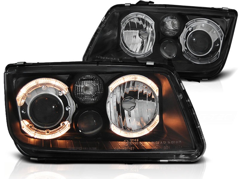 Faros VW Bora Angel Eyes negro
