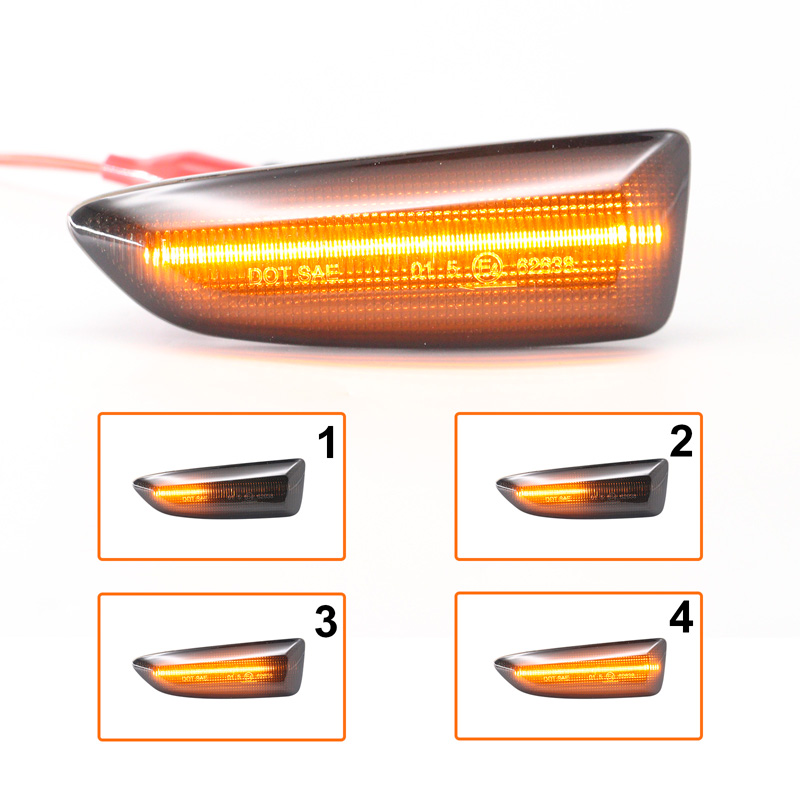 Set LED Zijknipperlichten  Opel diverse modellen - Rookgrijs- incl. Dynamic Running Light