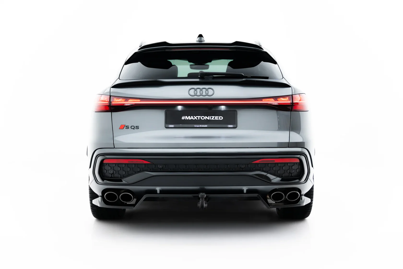 Diffuser Audi SQ5 Sportback / SUV Mk3 Maxton Glans Zwart