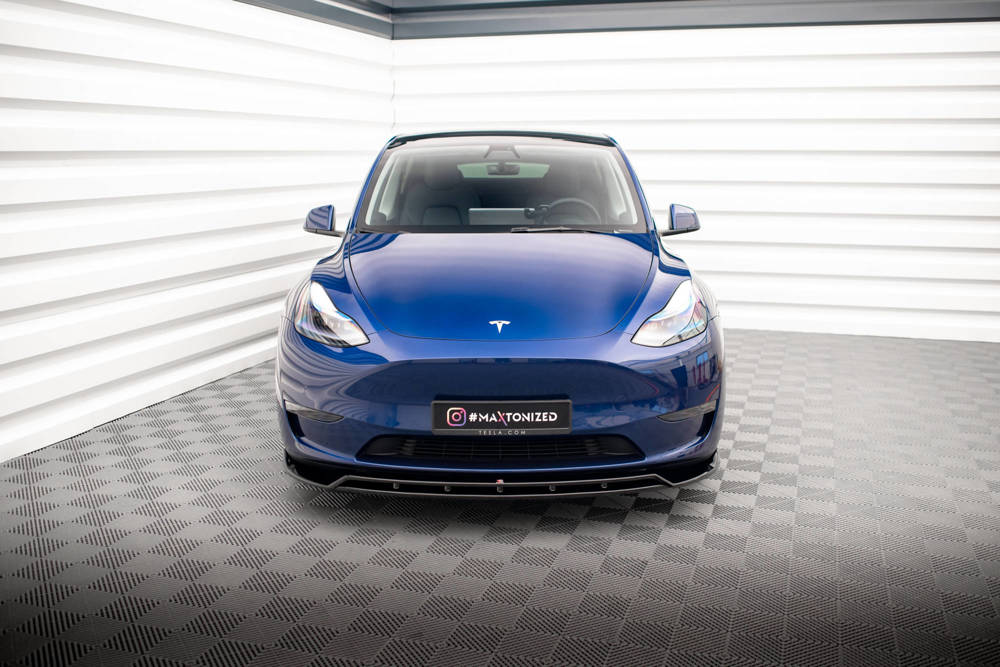 Voorspoiler V.2 Tesla Model Y Maxton Glans Zwart