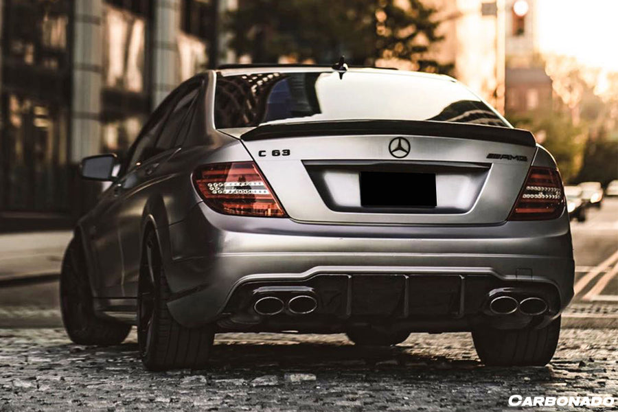 Mercedes Benz W204 C63 AMG RZ Style Carbon Fiber Diffuser 2012-2014
