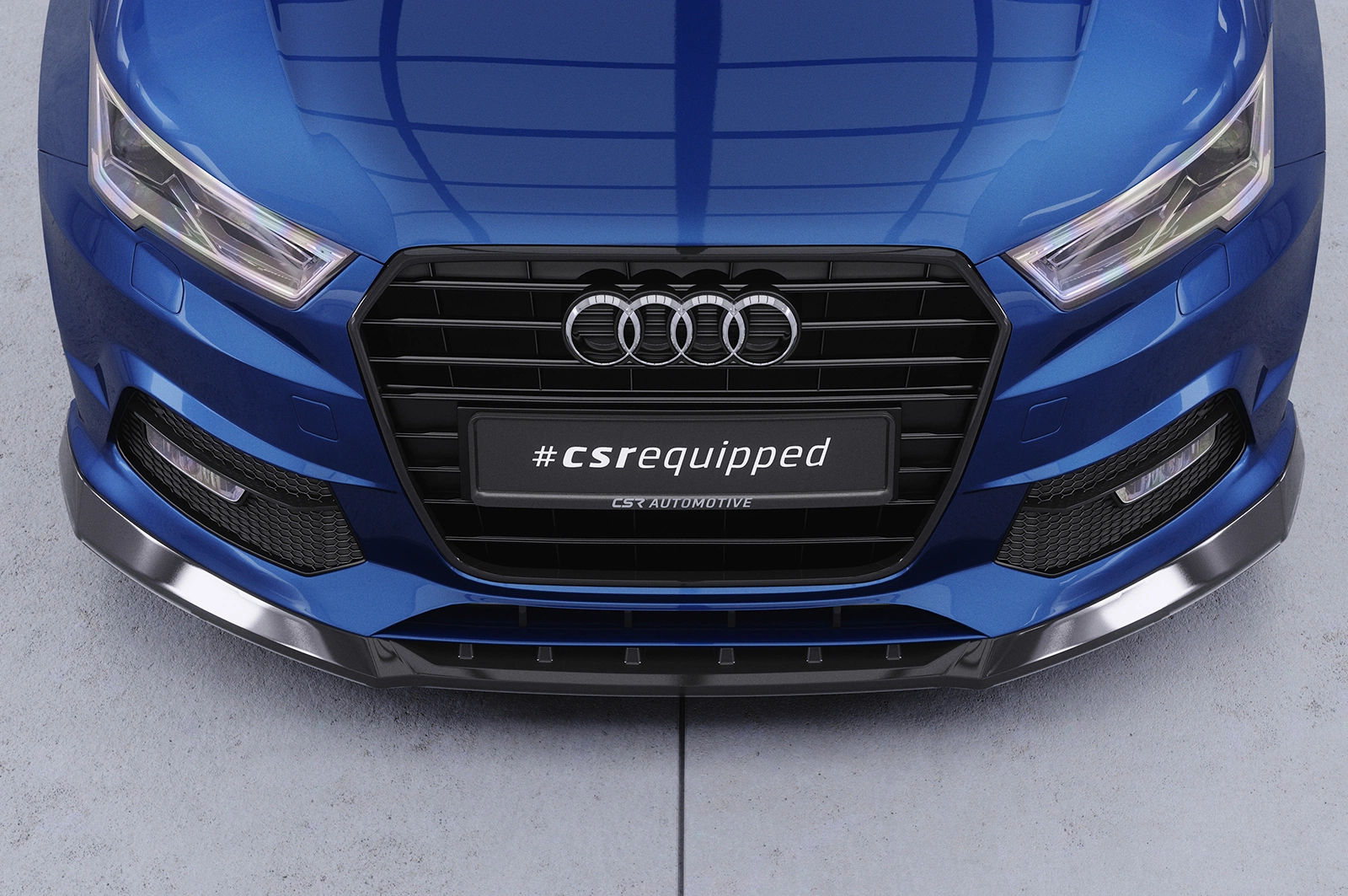 Voorspoiler Audi A1 8X glans zwart – 2015–2018 (Facelift)