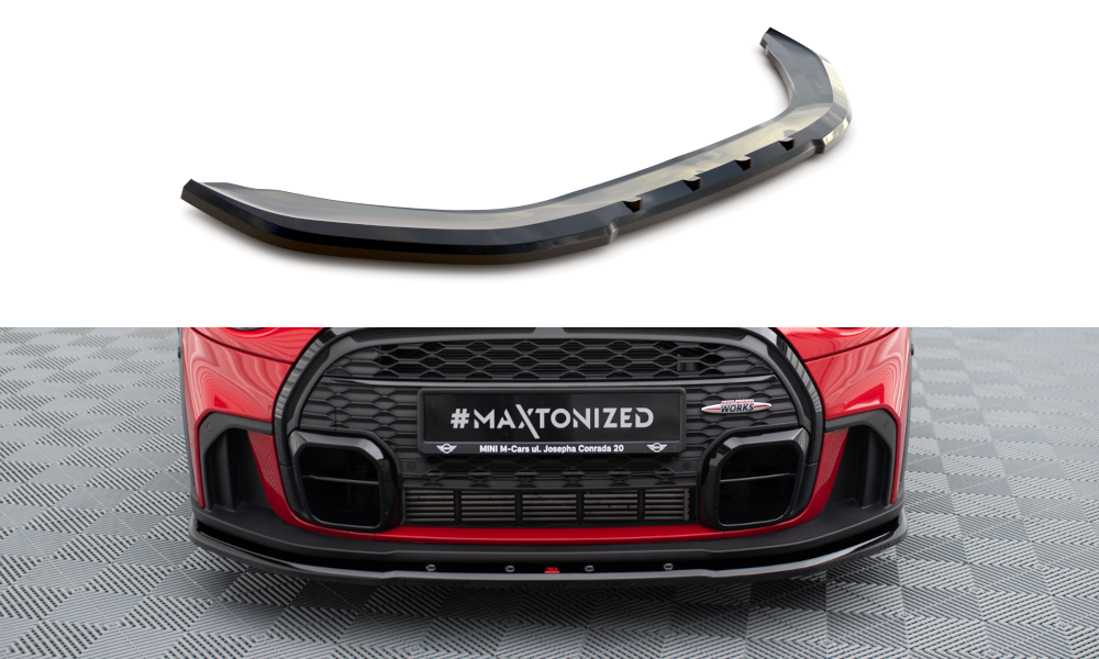 Voorspoiler V.1 Mini Cooper S John Cooper Works F56 2022 - Maxton Glans Zwart