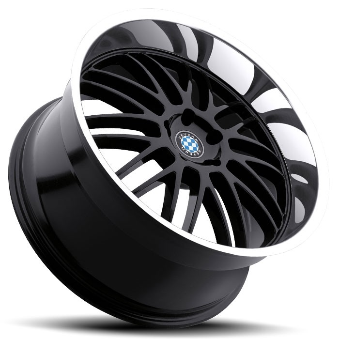 Velgen Beyern Mesh 20x10 5x120 ET40 Glanzend Zwart + Machined Ra