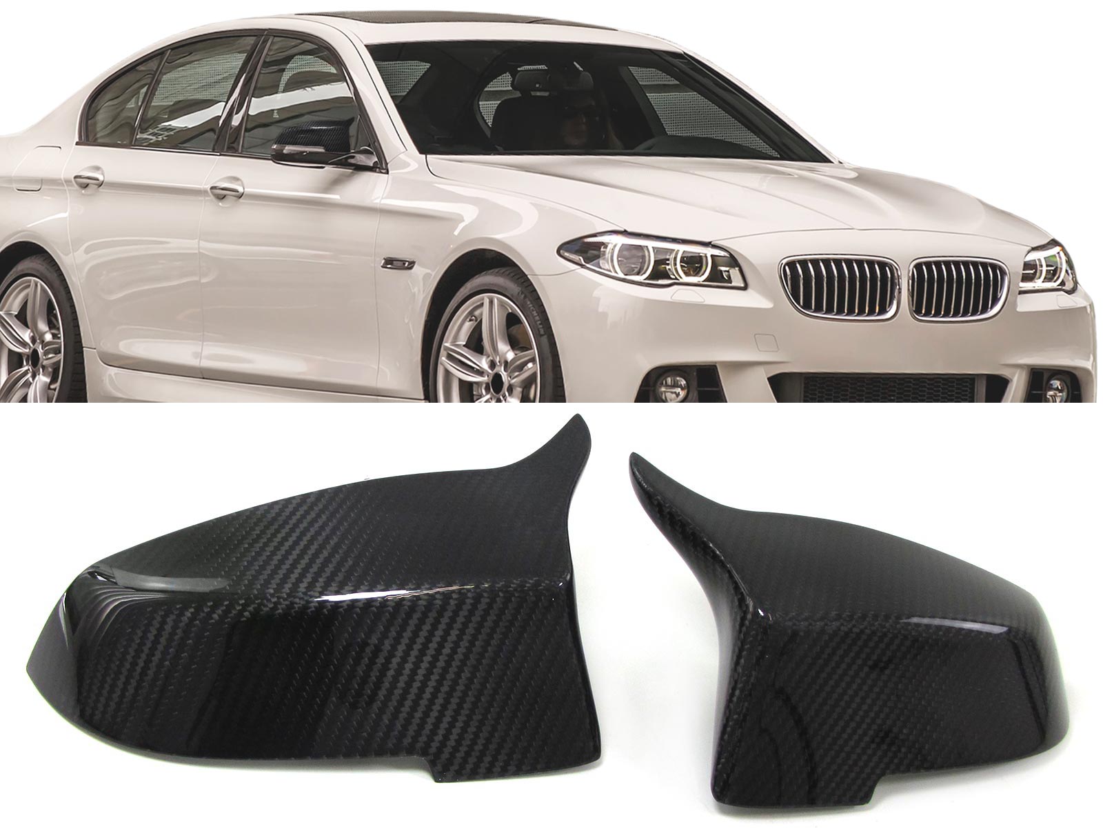Carbon Spiegelkappen BMW 5 Serie F10 F11 F18 Facelift