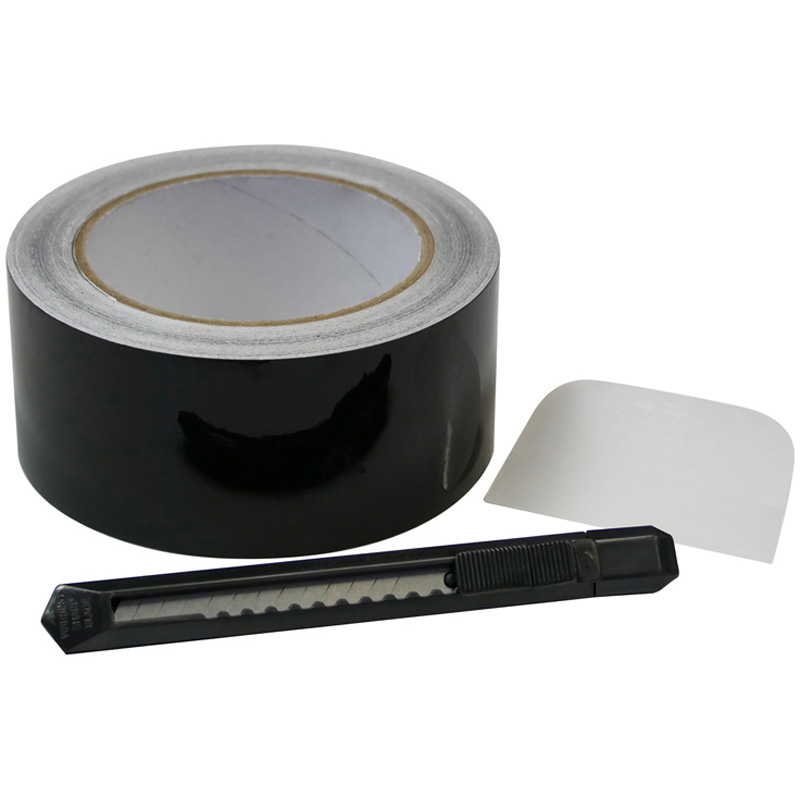 Foliatec 'Chrome Out' Set Matzwart - Folie strip 5cm x 15m