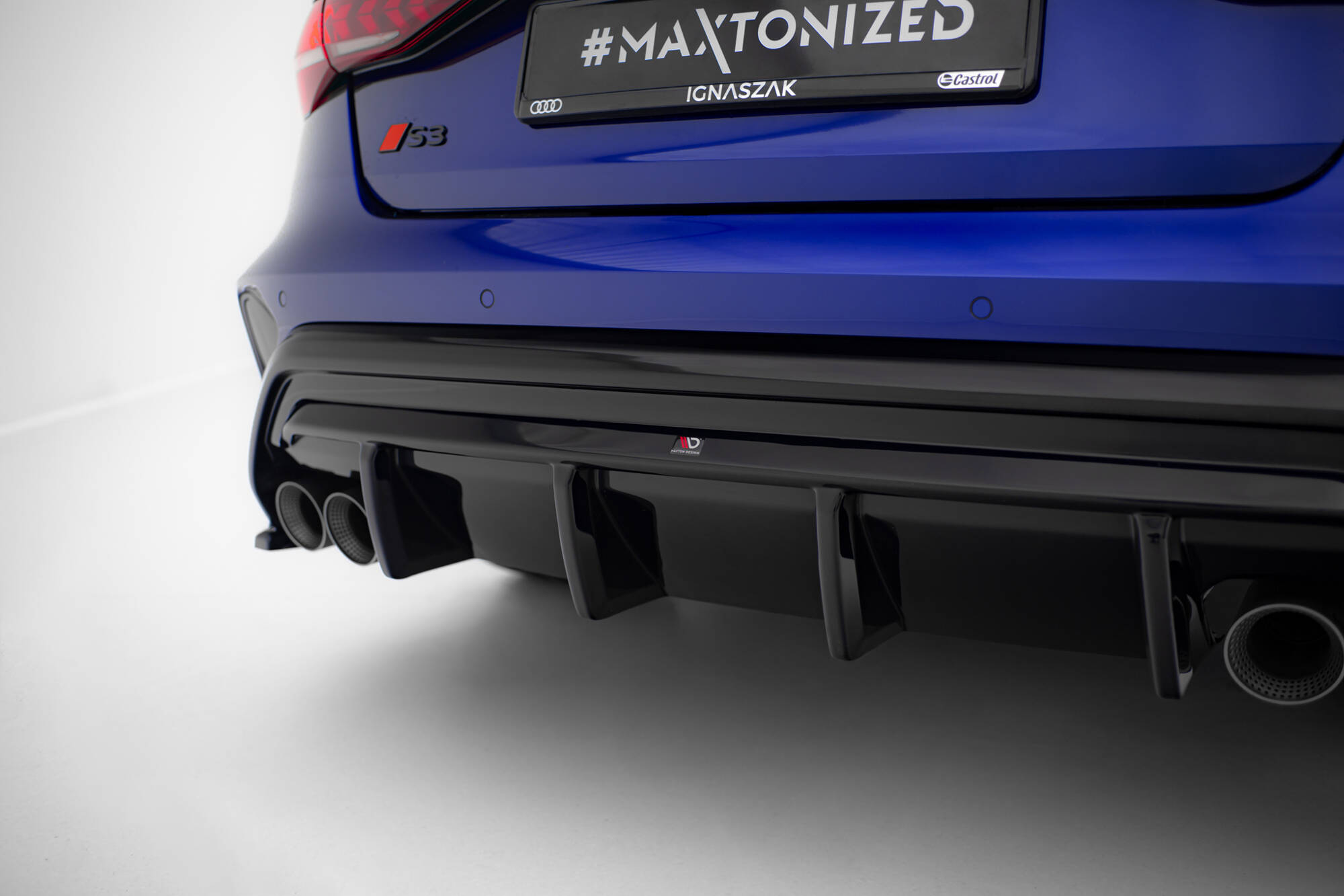 LED Stop Light Audi S3 Sedan 8Y Facelift Maxton Glanzend zwart