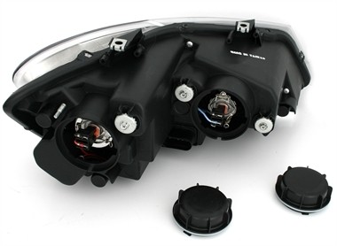 Headlights VW Polo 6R 09- DRL black Facelift look