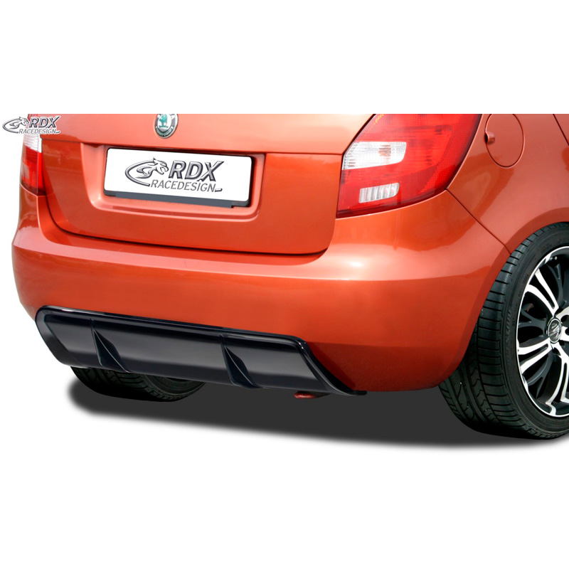 Achterskirt 'Diffusor'  Skoda Fabia II HB (5J) 2007-2014 (ABS zwart glanzend)
