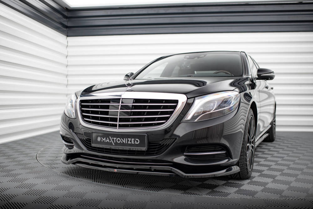 Voorspoiler Mercedes S klasse W222 Maxton Glans Zwart